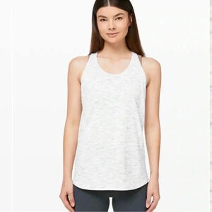 Lululemon Essential Tank Tiger Space Dye Hail White